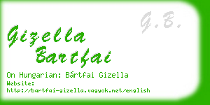 gizella bartfai business card