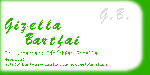 gizella bartfai business card